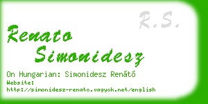 renato simonidesz business card