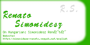 renato simonidesz business card